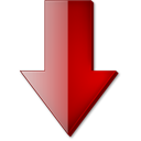 Fleche bas rouge icon